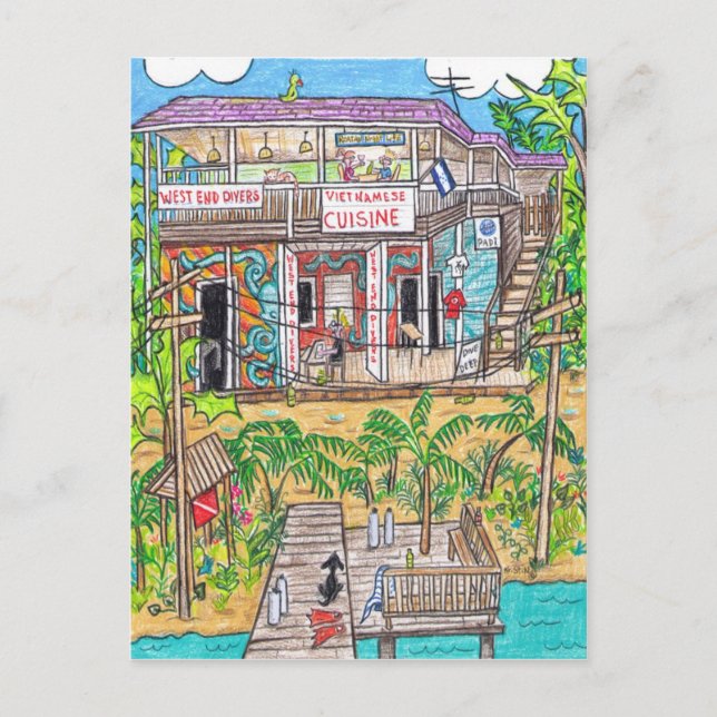 Cartão postal de drivers West End (Frente)