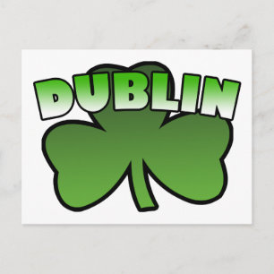 Cartão postal de Dublin Shamrock