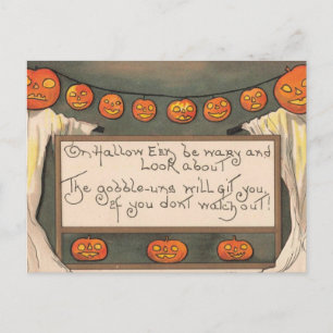 Cartão postal de duendes de Halloween
