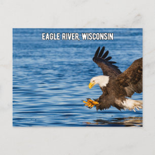 Cartão postal de Eagle River Flying Eagle Wisconsi