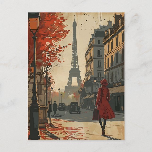 Cartão postal de Elegância Parisiense (Frente)