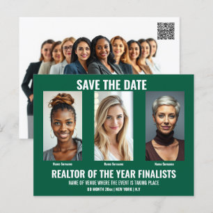 Cartão postal de empresa modelo 5 foto DIY verde