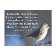 Cartão postal de encorajamento religioso