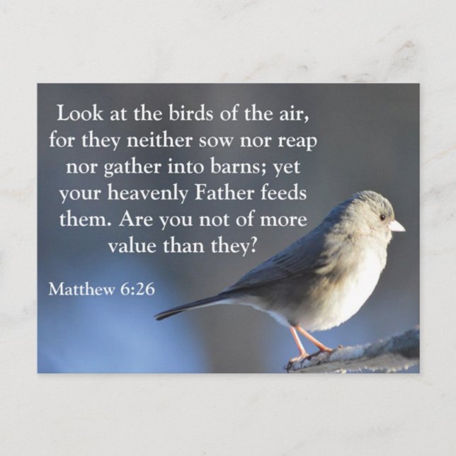 Cartão postal de encorajamento religioso (Frente)