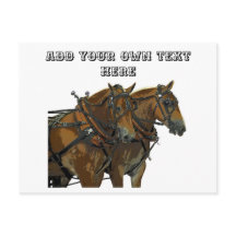 Cartão postal de equipe de cavalos belgas para tod