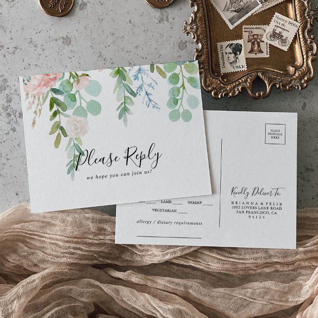 Cartão-postal de escolha do menu tropical tropical (Criador carregado)