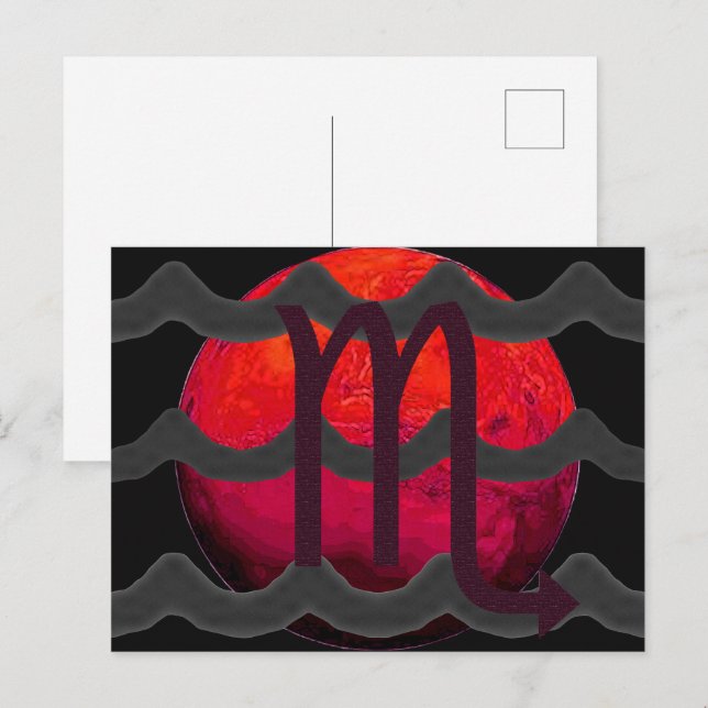 Cartão postal de Escorpião (Frente/Verso)