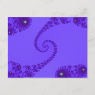 Cartão Postal de Espiral Dupla Roxo Azul