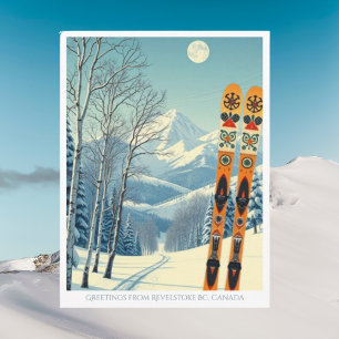 Cartão postal de esqui de Revelstoke Columbia Brit