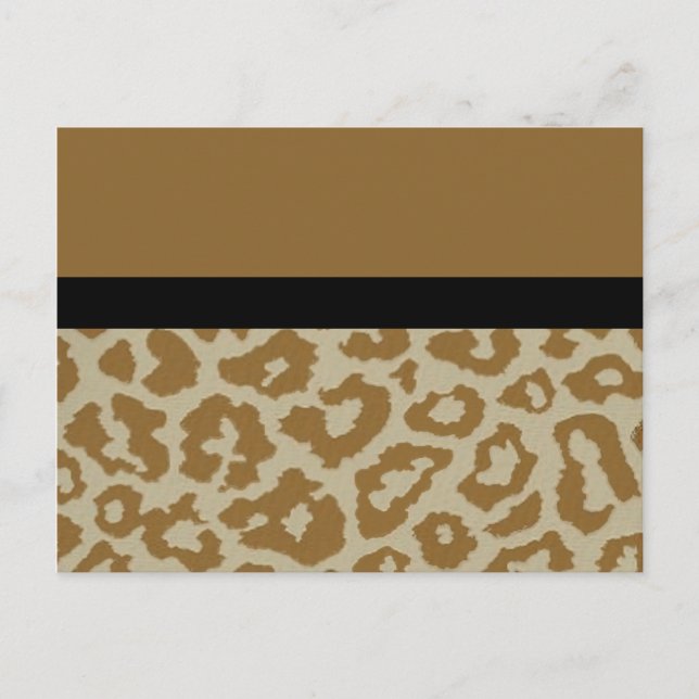 Cartão postal de estampa de leopardo (Frente)