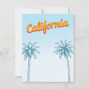 Cartão postal de estilo cômico da Califórnia