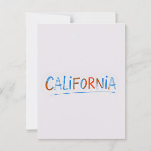 Cartão postal de estilo cômico da Califórnia