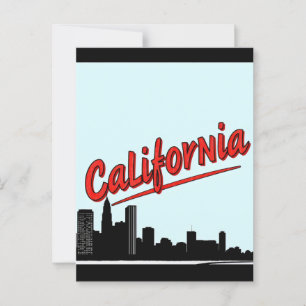 Cartão postal de estilo cômico da Califórnia