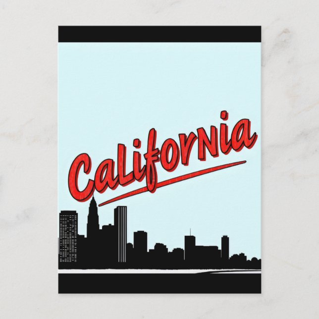 Cartão postal de estilo cômico da Califórnia (Frente)