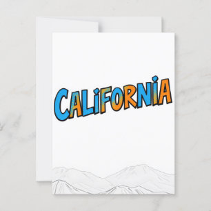 Cartão postal de estilo cômico da Califórnia