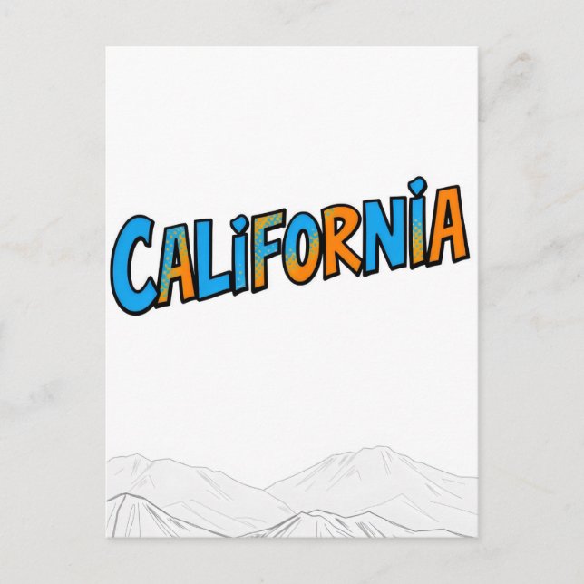 Cartão postal de estilo cômico da Califórnia (Frente)