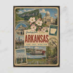 Cartão postal de estilo vintage autêntico do Arkan
