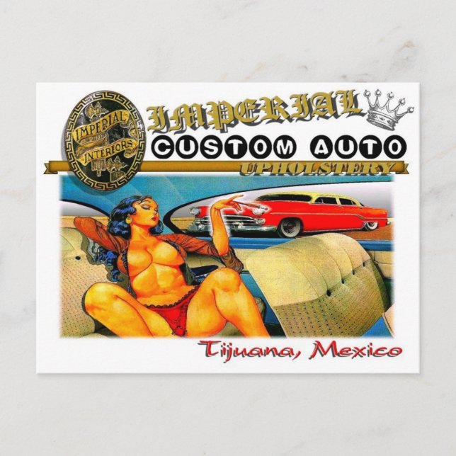 cartão postal de estofo automático personalizado i (Frente)