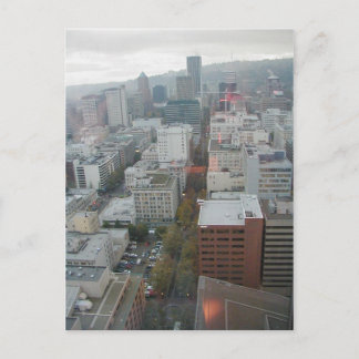Cartão postal de exibição aérea do Centro Portland