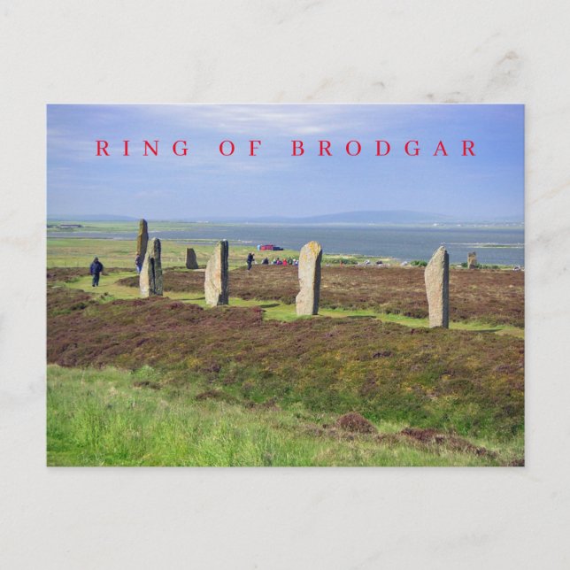 Cartão postal de exibição do anel do Brodgar (Frente)