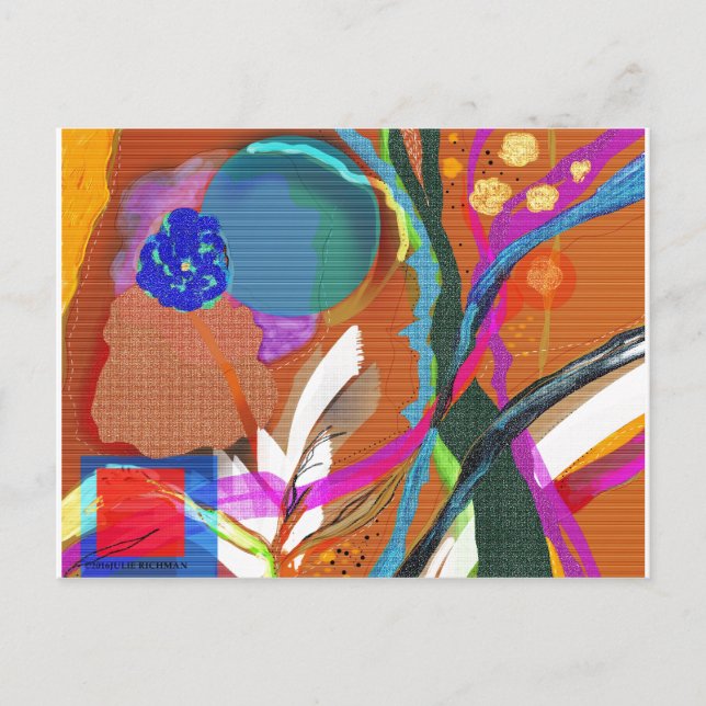 Cartão postal de exploração digital abstrato 3 (Frente)