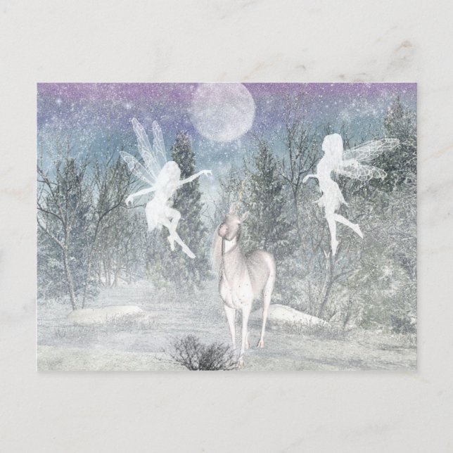 cartão postal de fadas mágicas (Frente)