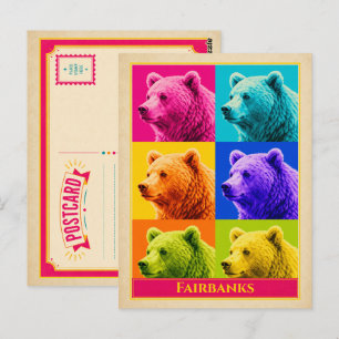 Cartão Postal de Fairbanks Alasca Urso Cinzento Vi