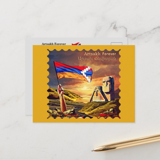 Cartão postal de Feriado Artsakh Forever (Frente/Verso In Situ)
