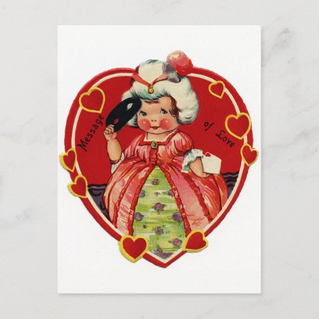 Cartão postal de Feriado da Namorados Vintage (Frente)