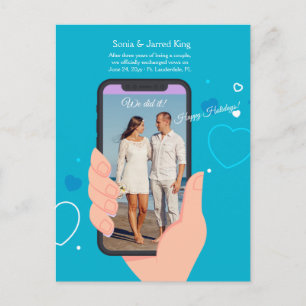 Cartão-postal de Feriado de Anúncio de Casamento