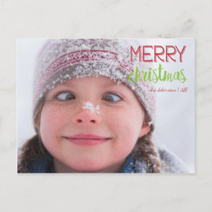 Cartão postal de Feriado de Férias de Natal Feliz