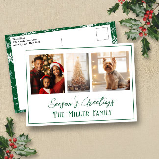 Cartão postal de Feriado de Linha Verde Moderno