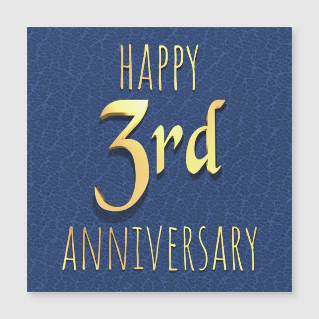 Cartão postal de Feriado do 3º Aniversário (Frente)
