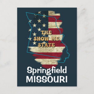 Cartão postal de feriado do estado do Missouri per