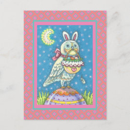 CARTÃO POSTAL DE FERIADO DO MAGIC BARN OWL & PÁSCO