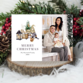 Cartão postal de Feriado Gnomo Russo da Watercolor