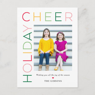 Cartão postal de Feriado Moderno, Bright EDITABLE 