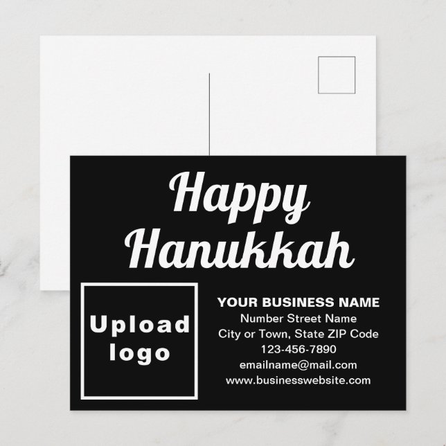 Cartão postal de Feriado Negro do Hanukkah (Frente/Verso)
