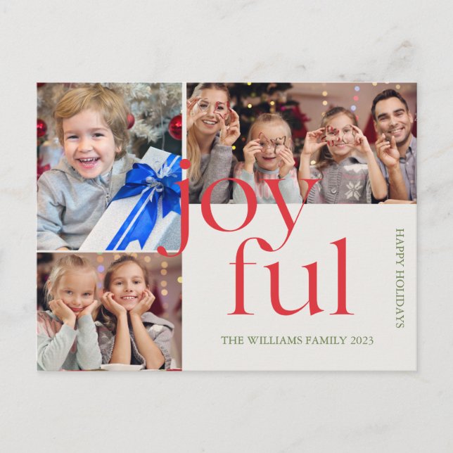 Cartão-postal de Feriado Xmas de Cartões de foto d (Frente)