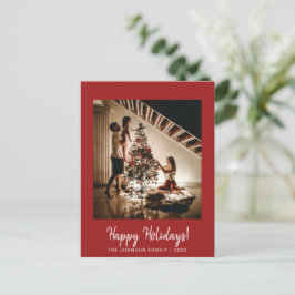 Cartão postal de feriados vermelhos