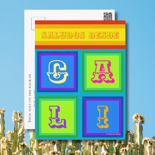 Cartão postal de férias a cores Cali Colombia