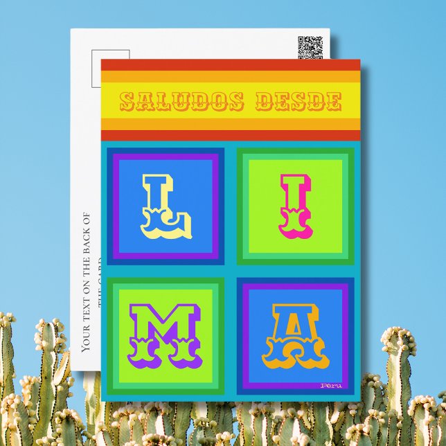 Cartão postal de férias com cor de serape em Lima  (Criador carregado)