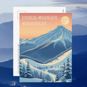Cartão postal de férias Crystal Mountain Washingto