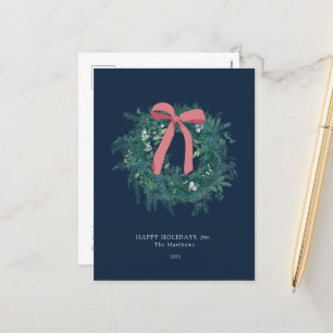 Cartão postal de Férias da Família bonito Winter W