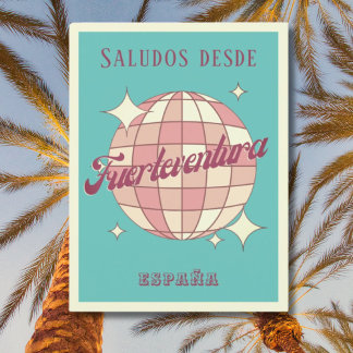 Cartão postal de férias de Espanha Fuerteventura
