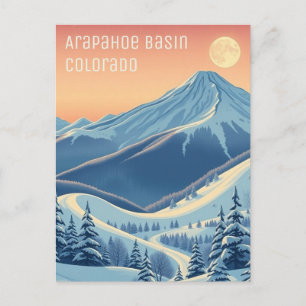 Cartão postal de férias de esqui Arapahoe Basin Co