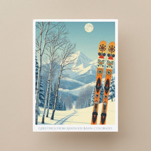 Cartão postal de férias de esqui Arapahoe Basin Co