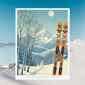 Cartão postal de férias de esqui em Keystone, Colo