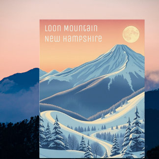 Cartão postal de férias de esqui em Loon Mountain