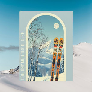 Cartão postal de férias de esqui em Powder Mountai